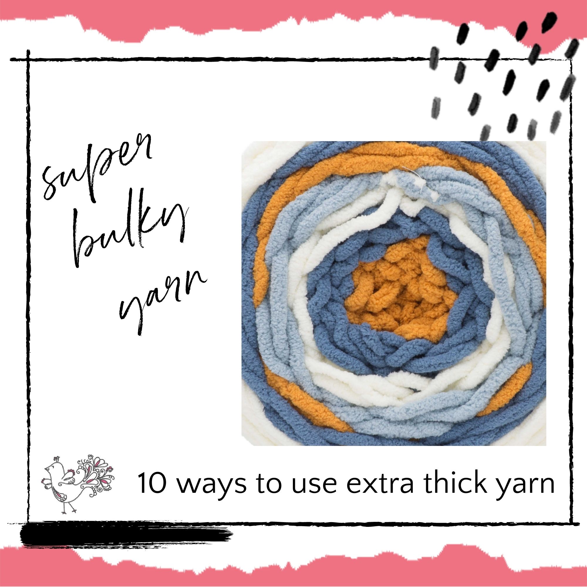 Lion Brand Jiffy Yarn Denim Blue Bulky Knit Crochet Lot 2