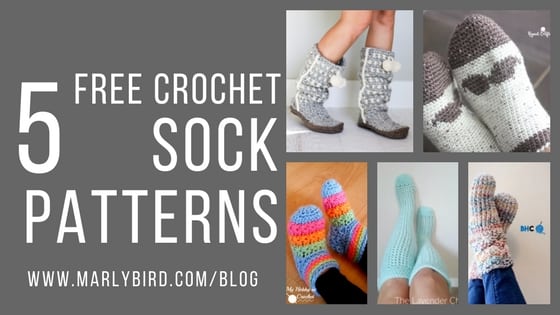5 Free Crochet Sock Patterns