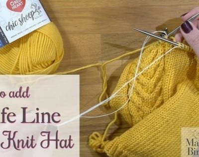 Adding a Life Line to your Knitting-Video Tutorial with Marly Bird