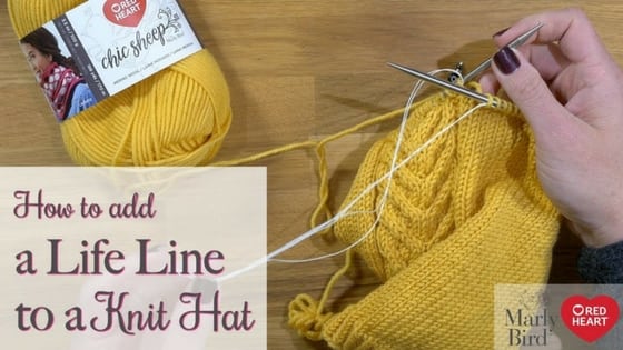 How to add a life line to your knitting-Video Tutorial with Marly Bird
