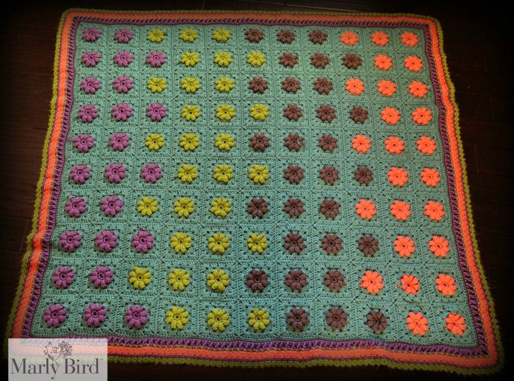 Blooming Granny Square Baby Afghan by Marly Bird [Free Pattern]