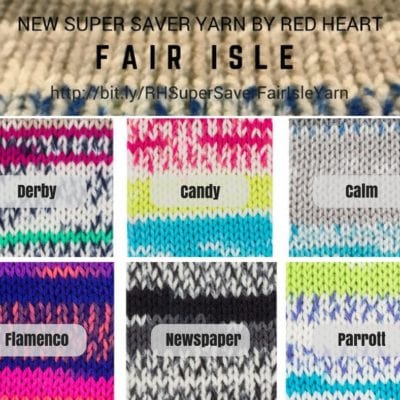 Faux Fair Isle Yarn, NEW Yarn from Red Heart in our Weekly Wednesday Review