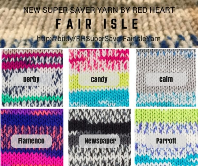 Faux Fair Isle Yarn New Yarn From Red Heart In Our Weekly Wednesday Review Marly Bird