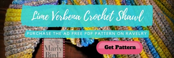 Lime Verbena Crochet Shawl Pattern by Marly Bird