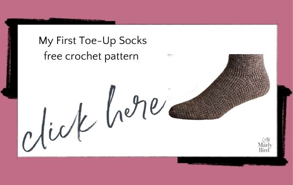My First Toe-Up Socks free crochet pattern