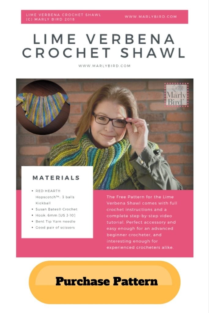 Add Free Lime Verbena Crochet Shawl Pattern by Marly Bird