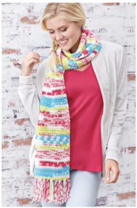 Image of original Faux Fair Isle Crochet Scarf