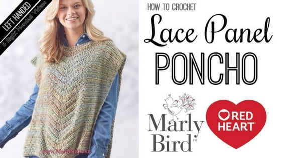 Crochet Video Tutorial with Marly Bird- How to Crochet the Lace Panel Crochet Poncho