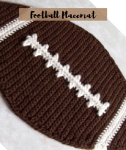 Crochet Football Placemat Pattern