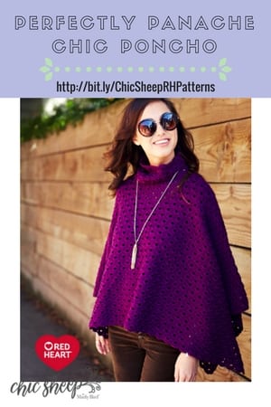 Perfectly Panache Chic Poncho designed with Chic Sheep by Marly Bird