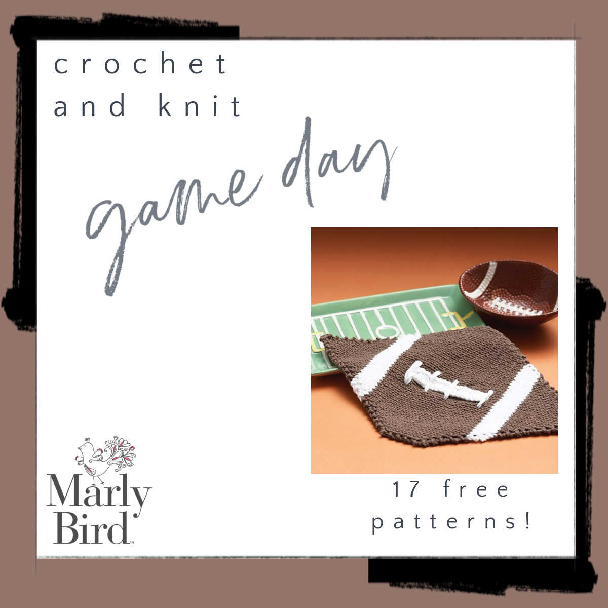 17 FREE Knit and Crochet Game Day Patterns Marly Bird