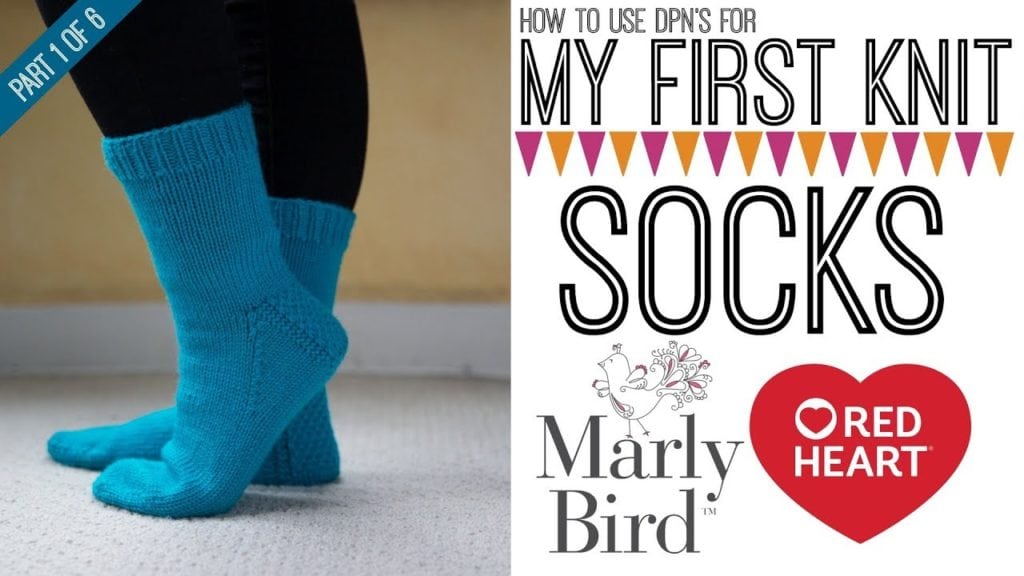 Video Tutorial: My First Knit Socks using DPNs with Marly Bird Part 1 of 6