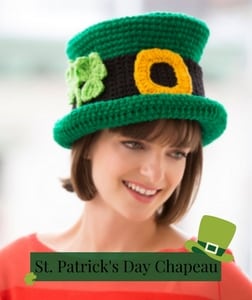 Free knit and crochet St. Patrick's Day patterns. Picture of green leprechaun hat. Marly Bird