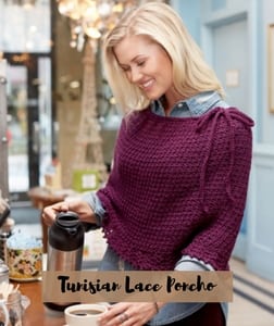 FREE pattern Tunisian Lace Poncho