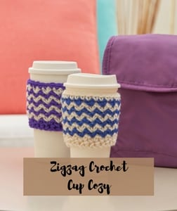 FREE pattern Zigzag Crochet Cup Cozy