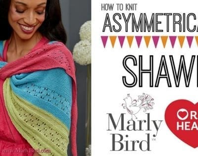 Knit Video Tutorial-How to Knit the FREE Asymmetrical Knit Shawl Pattern