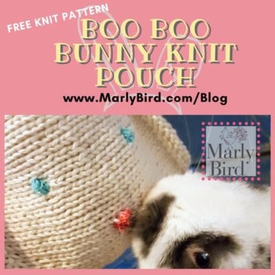 FREE Knit Pattern-Boo Boo Bunny Knit Pouch