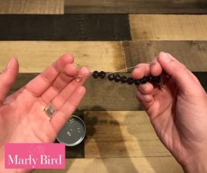 DIY Scrap Yarn Bracelet Photo Tutorial-Finishing Beaded Section