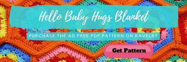 Ad Free PDF on Ravelry of the Hello Baby Hugs Blanket by Marly Bird
