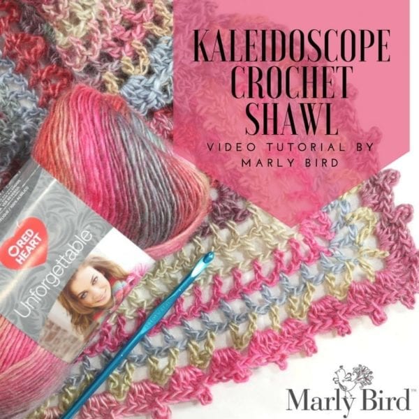 Free Shawl Crochet Pattern And Video || Kaleidoscope - Marly Bird