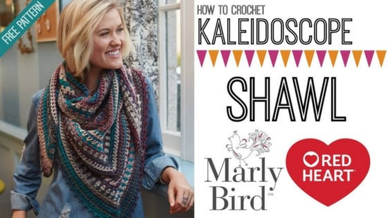 Video Tutorial How to Crochet the FREE Kaleidoscope Crochet Shawl pattern