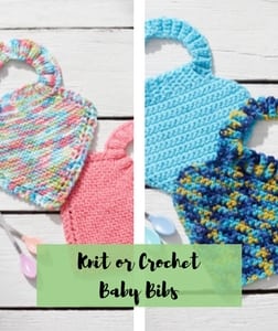 Knit or Crochet Baby Bibs