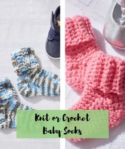 Knit or Crochet Baby Socks