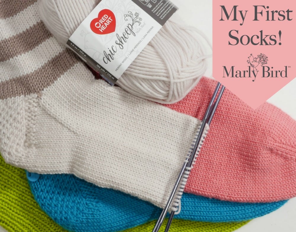 Hygge Stripe Socks with Chic Sheep by Marly Bird