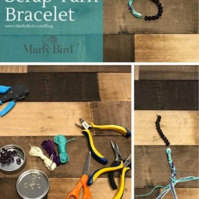 DIY Scrap Yarn Bracelet
