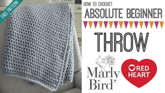 Video Tutorial with Marly Bird-How to Crochet the Absolute Beginner Throw