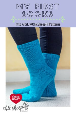 My First Socks-FREE Knit Pattern with Chic Sheep by Marly Bird