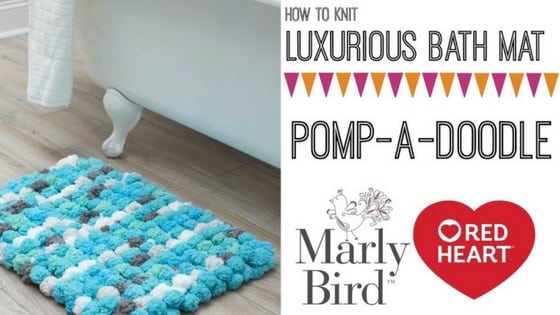 Video Tutorial with Marly Bird-How to Knit the Luxurious Bath Mat a FREE Knit pattern by Red Heart