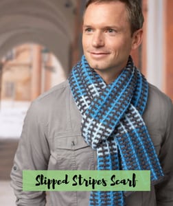 Slipped Stripes knit scarf - gift idea for Dad