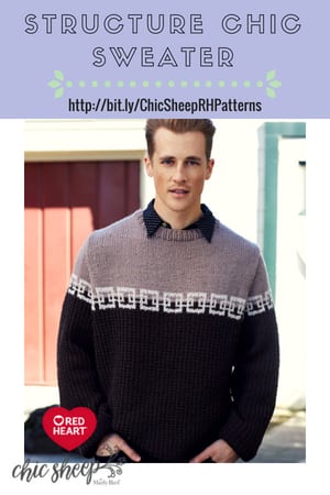 Structure Chic Sweater-FREE Knit Pattern with Chic Sheep by Marly Bird