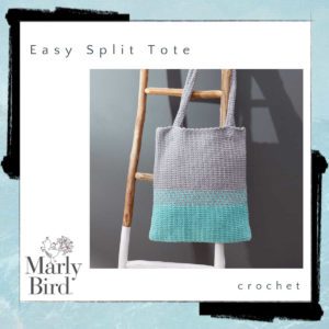 split single crochet tote bag