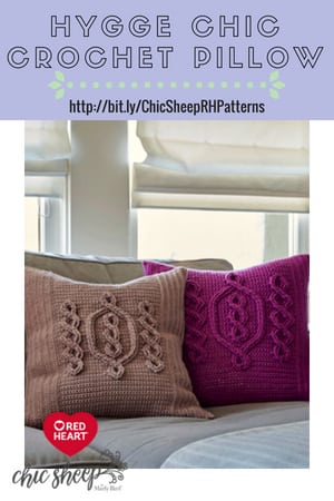 Chic Sheep by Marly Bird™ FREE Crochet Pattern-Hygge Chic Crochet Pillow