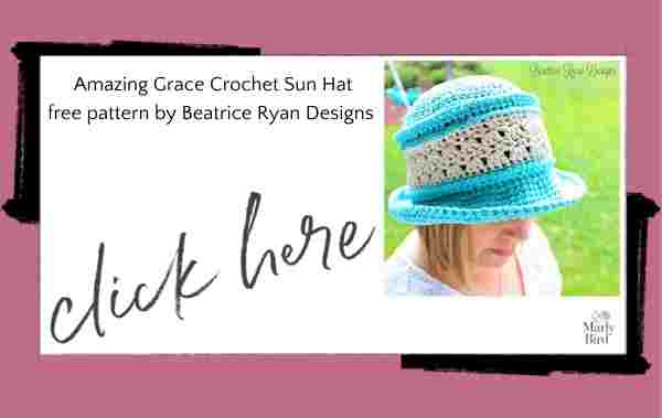 Bulky Cotton Crochet Sun Hats pattern- Free Crochet Digital Pattern - Marly Bird