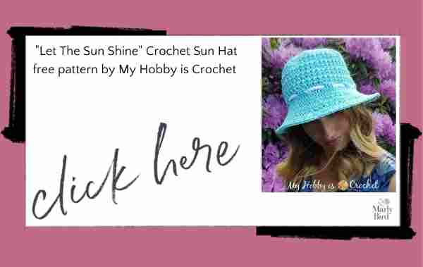 Let The Sun Shine Crochet sun hat pattern- Free Crochet Digital Pattern - Marly Bird