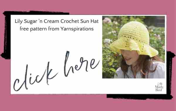 yellow crochet sun hat pattern