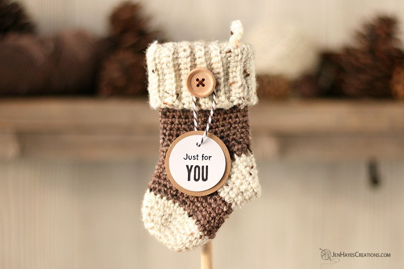gift card crochet stockings free pattern