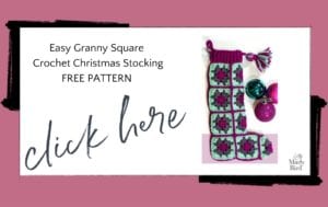 granny square stocking free crochet pattern