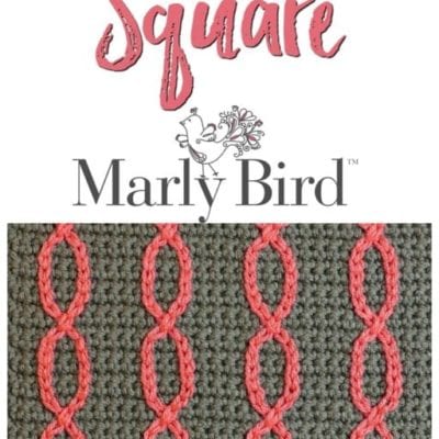 Free Crochet Pattern Faux Cable Square