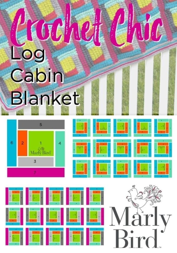 Crochet Chic Log Cabin BlanketFREE PATTERN Marly Bird