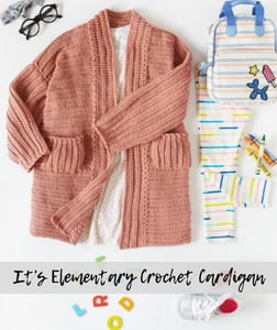 It's Elementary Crochet Cardigan-FREE pattern from Red Heart
