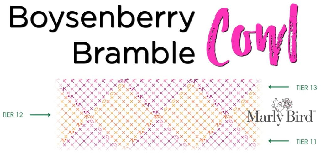Boysenberry Bramble Single Crochet Entrelac Cowl by Marly Bird -- Free Pattern --