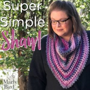 Super Simple Crochet Shawl Pattern by Marly Bird