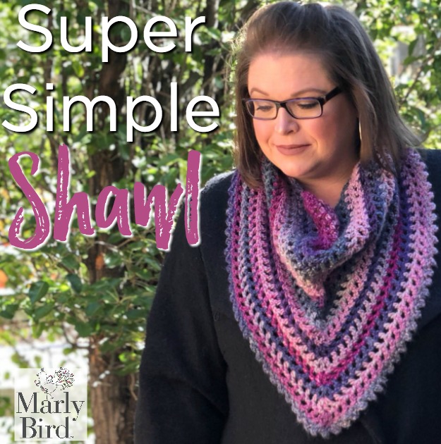 FREE Super Simple Crochet Shawl Pattern