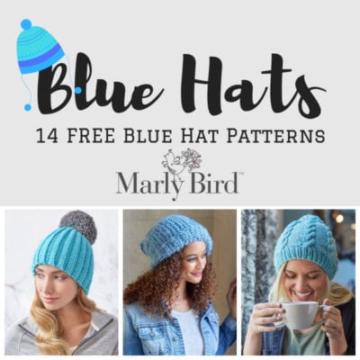 Knit Hats and Crochet Hats all in blue-14 FREE Blue Hats