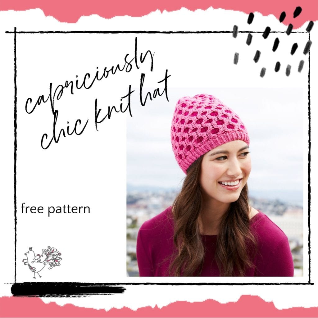Honeycomb Cable Stitch  knit hat free pattern