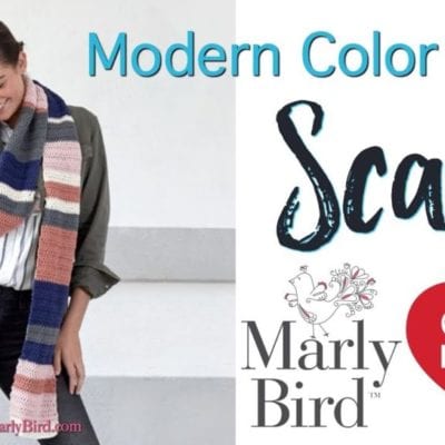 Beginner Crochet Scarf-Modern Color Block Scarf